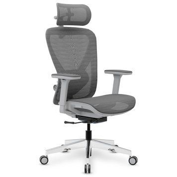 Ортопедическое компьютерное кресло для работы Mealux Q1 Air Grey HF Q-1 M/G фото