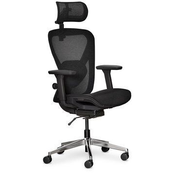 Кресло для работы за компьютером Mealux Q1 Air Black HF-Q1 M/B фото