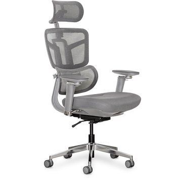 Офисное ортопедическое кресло Mealux S4 Air Fabric Grey HF-S4 F/G фото