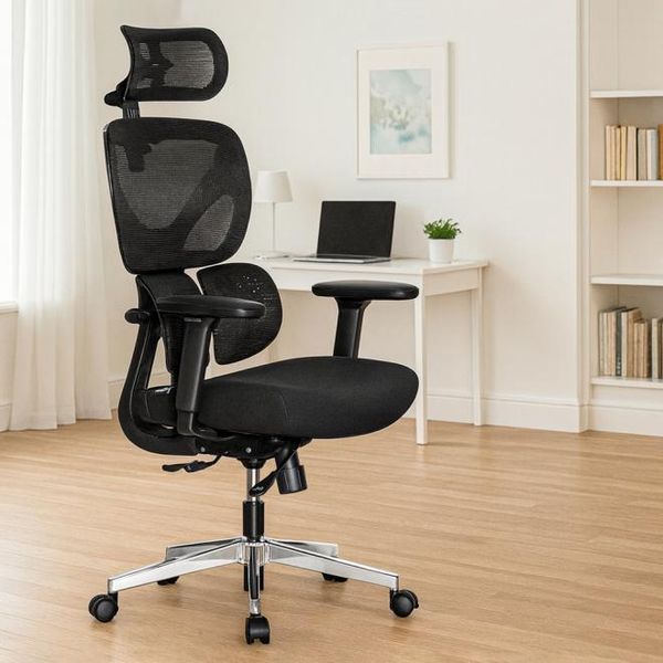 Ергономічне крісло для роботи Mealux D1 Duo Air Fabric Black HF-D1 Duo F/B  фото