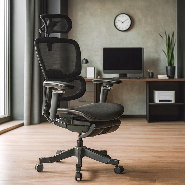 Ортопедичне офісне крісло для комп'ютера Mealux Q5 Air Black HF-Q5 M/B фото