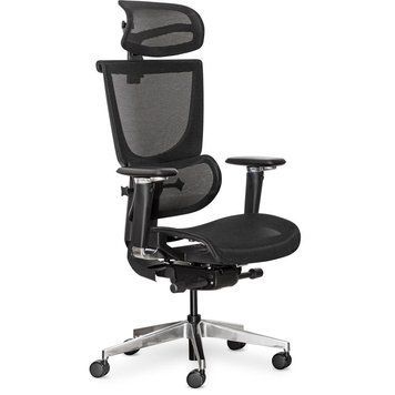 Эргономичное компьютерное кресло для работы Mealux S8 Air Black  HF-S8P M/B фото