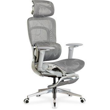 Кресло для работы с массажем и подставкой Mealux M10 Air Massage Grey  HF-M10 M/G фото