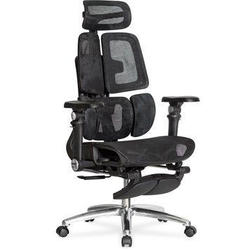 Ортопедическое кресло для компьютера Mealux S3 Air Plus Black HF-S3 M/B фото