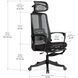 Офісне крісло з масажем Mealux M4 Massage Black HF-M4 M/BB фото 2