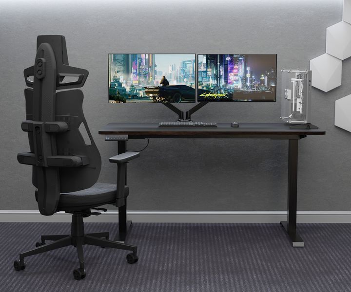 Геймерское кресло из ткани Cyberlux V8 Fabric Grey GM-V8 FG фото