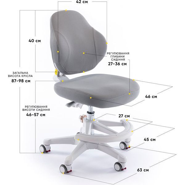Детский стул для письменного стола Evo-Kids Mio Classic Y-405 G фото