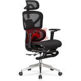 Офисное массажное кресло с подставкой для ног Mealux M6 Massage Black HF-M6 M/B фото