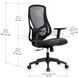 Офисное кресло для компьютера Mealux Flow Lite Fabric Black HF-B20 F/B фото 3