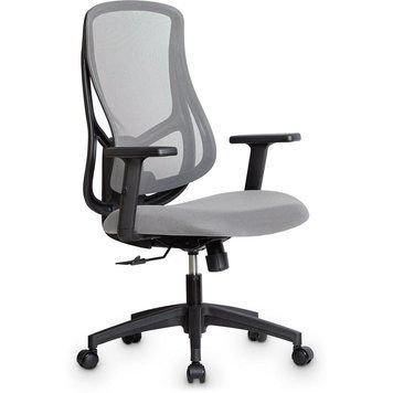 Офісне крісло для роботи Mealux Flow Lite Fabric Grey HF-B20 F/G фото