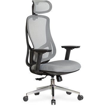 Офісне крісло для комп'ютера Mealux Flow Fabric Grey HF-B30 F/G фото