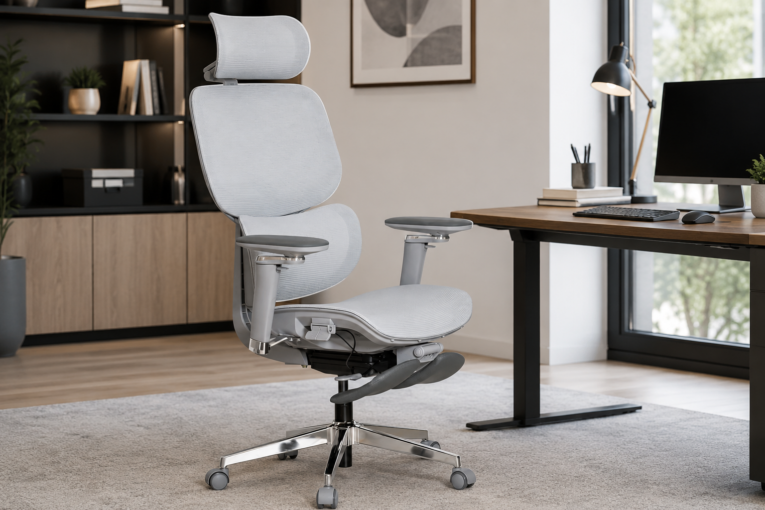 Mealux D2 Air Plus Grey — лучшее кресло для высокого человека